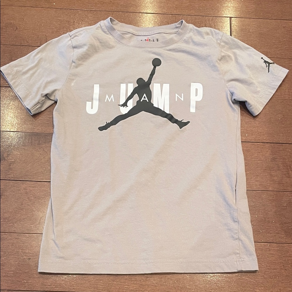 Jordan Gray T-Shirt with Pink Jumpman Logo